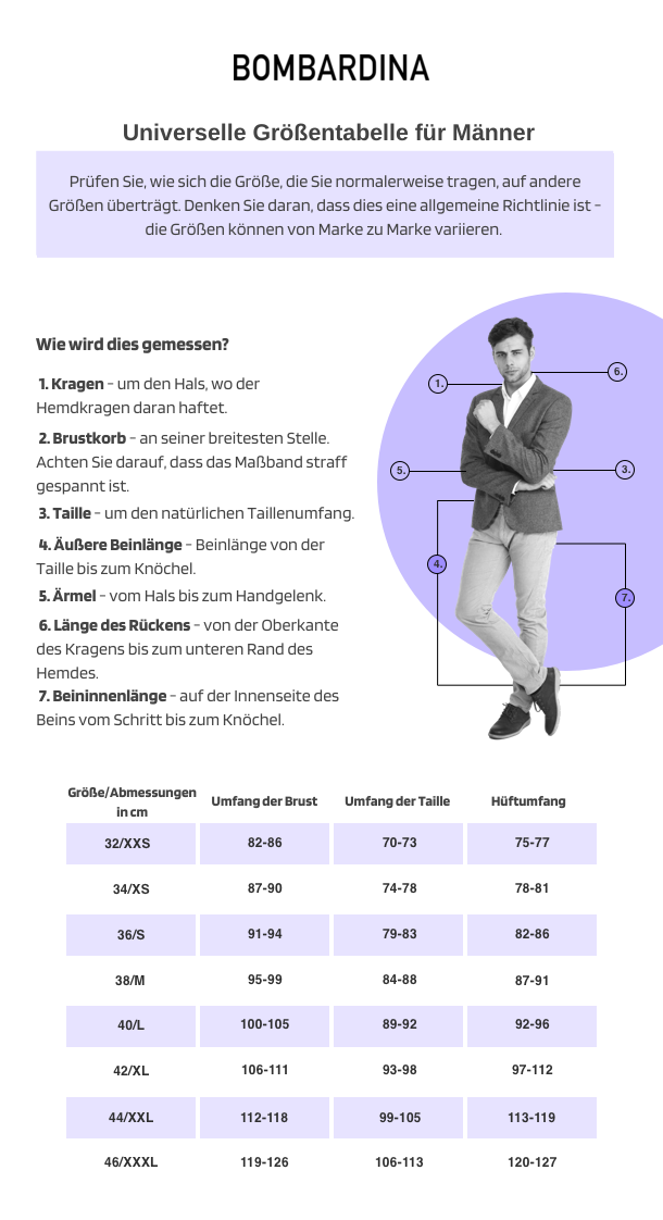Size Guide - Męski