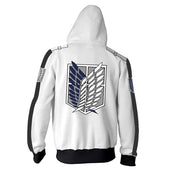Herren-Sweatshirt mit Reißverschluss und Flügelmotiv-Bombardina.de