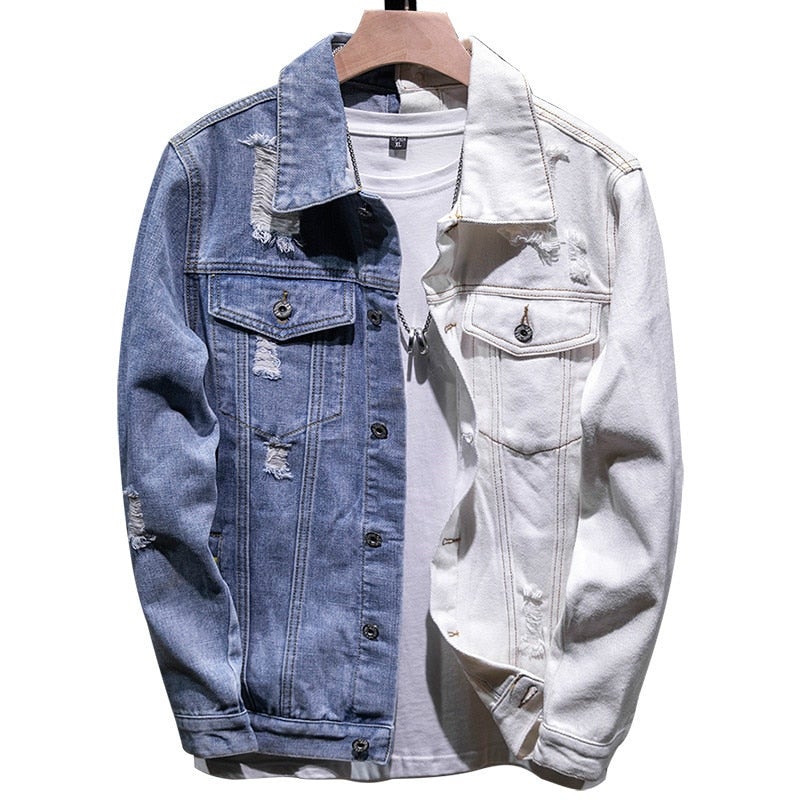 Zweifarbige Jeansjacke für Herren-Bombardina.de