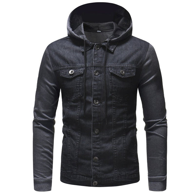 Herren Jeansjacke aus kombinierten Materialien-Bombardina.de