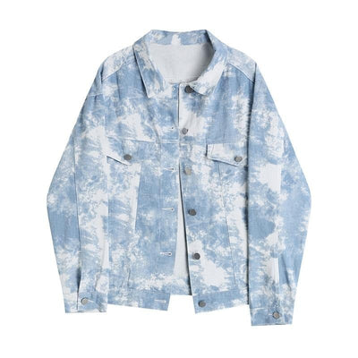 Herren-Jeansjacke mit Tie-Dye-Bombardina.de-Motiv