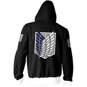 Herren-Sweatshirt mit Reißverschluss und Flügelmotiv-Bombardina.de