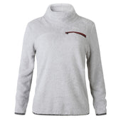 Damen-Fleece-Sweatshirt mit dekorativem Reißverschluss-Bombardina.de