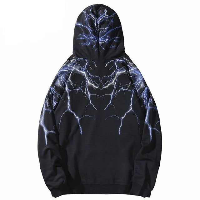 Herren Hoodie mit Blitz-Bombardina.de