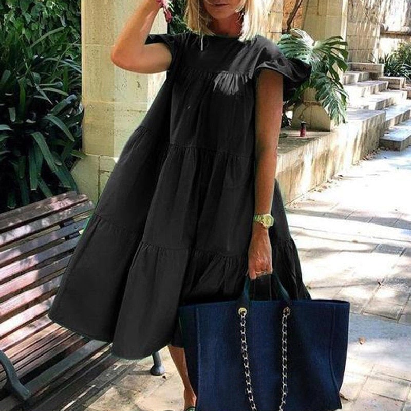 Midikleid mit ausgestelltem Unterteil-Bombardina.de
