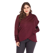 Damen-Sweatshirt mit Kapuze und asymmetrischem Saum-Bombardina.de