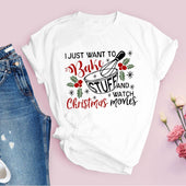 Damen-T-Shirt mit Weihnachtsaufdruck-Bombardina.de