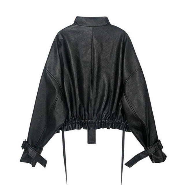 Damen Lederjacke mit Box-Cut-Bombardina.de