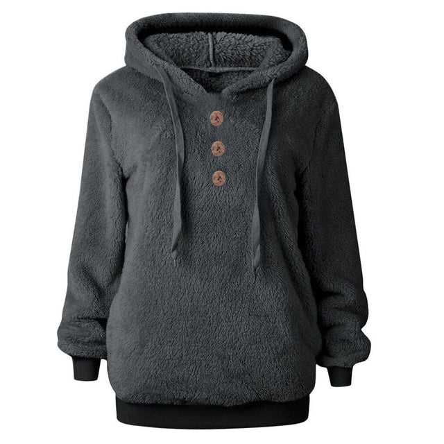 Damen-Fleece-Sweatshirt mit Kapuze-Bombardina.de