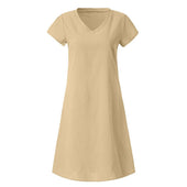 Midikleid mit V-Ausschnitt-Bombardina.de