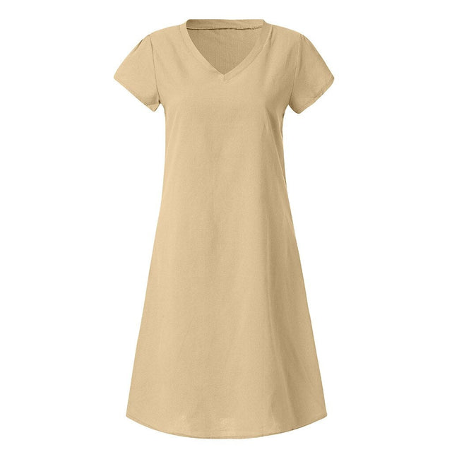 Midikleid mit V-Ausschnitt-Bombardina.de