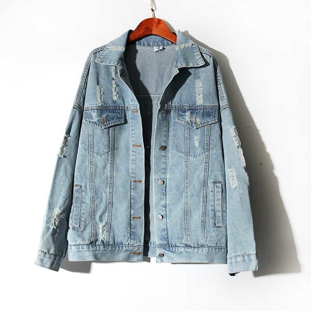 Damen Jeansjacke mit dekorativem Rücken-Bombardina.de