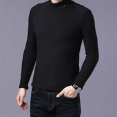 Herren-Fleece-Sweatshirt mit Stickerei am Kragen-Bombardina.de