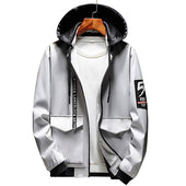 Herren-Übergangsjacke mit Patch am Ärmel-Bombardina.de