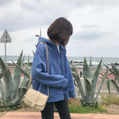 Sweatshirt mit Reißverschluss für Frauen in einer Farbe-Bombardina.de
