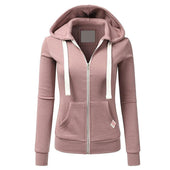Damen-Sweatshirt mit Reißverschluss und Aufnäher-Bombardina.de