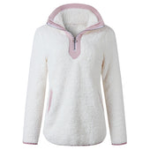 Damen-Fleece-Sweatshirt mit Reißverschluss am Ausschnitt-Bombardina.de