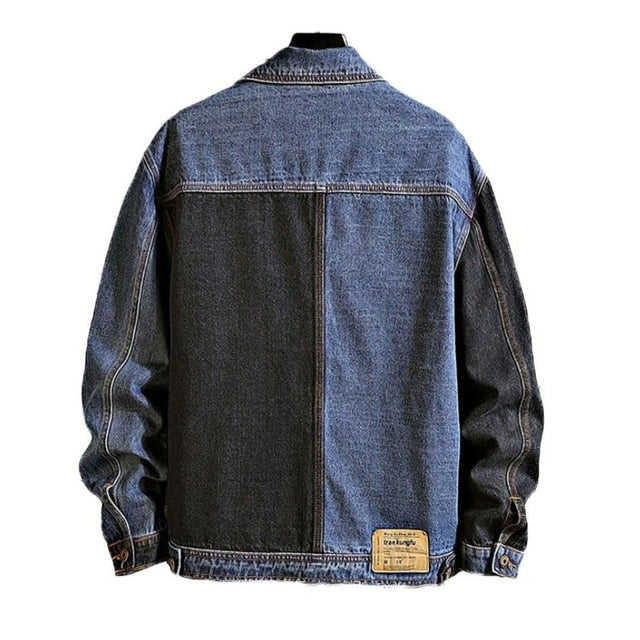 Herren Jeansjacke aus kombinierten Materialien-Bombardina.de