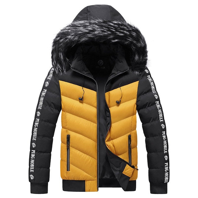 Herren zweifarbige Winterjacke-Bombardina.de