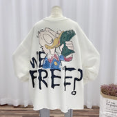 Offenes Damen-Sweatshirt mit Cartoon-Motiv-Bombardina.de
