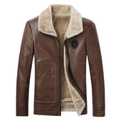 Isolierte Herren-Lederjacke-Bombardina.de