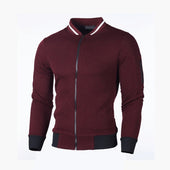 Herren-Sweatshirt mit Reißverschluss und Stehkragen-Bombardina.de