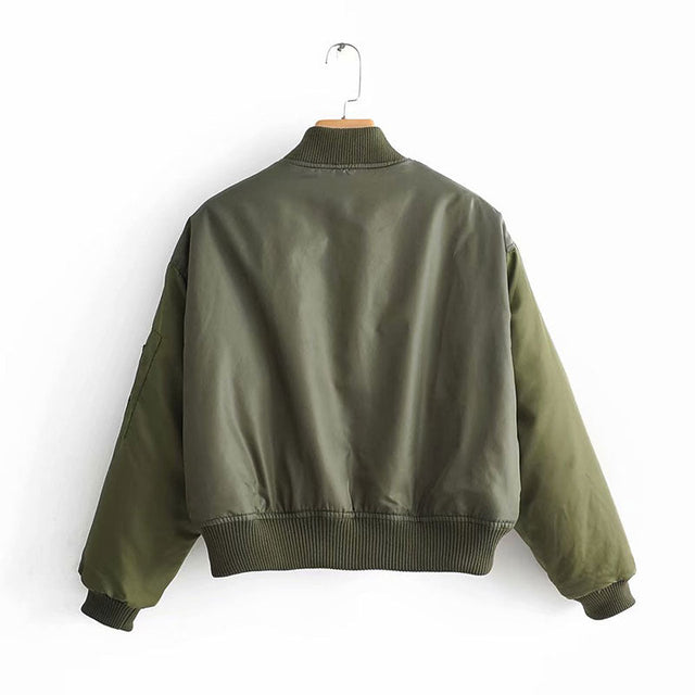 Übergangsjacke im Military-Stil für Damen-Bombardina.de