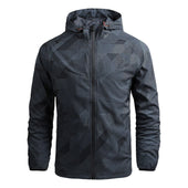 Herren-Übergangsjacke mit geometrischem Print-Bombardina.de