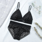 Ein Satz Spitzenunterwäsche mit einem Bralette-Bombardina.de
