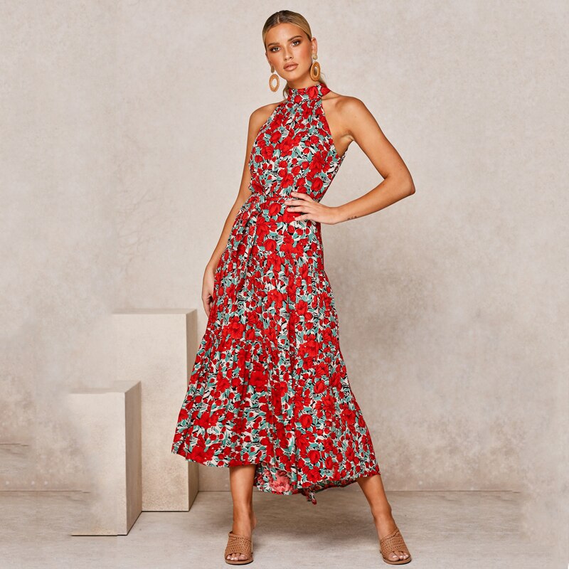 Midikleid mit Blumen-Bombardina.de