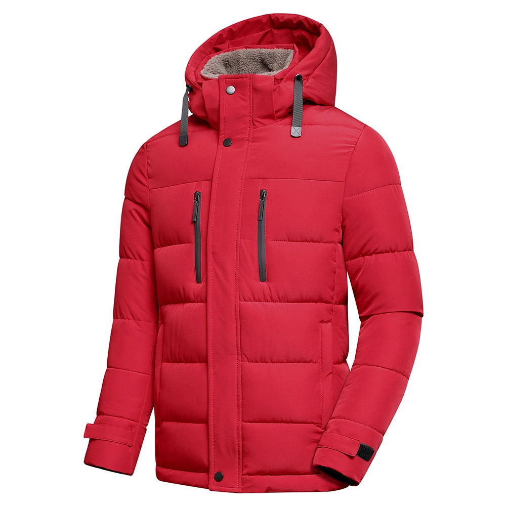 Kapuze Winterjacke Herren Rot Sale Rote Herren Winter Parkas