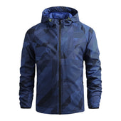 Herren-Übergangsjacke mit geometrischem Print-Bombardina.de