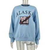 Damen-Sweatshirt ohne Reißverschluss mit Adlermotiv-Bombardina.de
