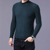 Herren-Fleece-Sweatshirt mit Stickerei am Kragen-Bombardina.de