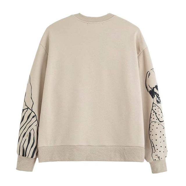 Damen-Sweatshirt ohne Reißverschluss mit Charaktermotiv- Bombardina.de