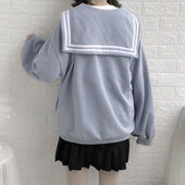 Damen-Sweatshirt mit Reißverschluss und Matrosenkragen-Bombardina.de