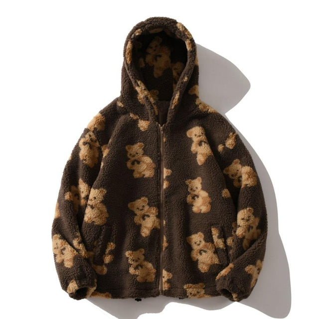 Damen-Fleece-Sweatshirt mit Bären-Bombardina.de-Motiv