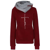 Damen-Sweatshirt ohne Reißverschluss mit asymmetrischer Kapuze-Bombardina.de