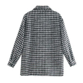 Übergangsjacke mit Hahnentrittmuster für Damen-Bombardina.de