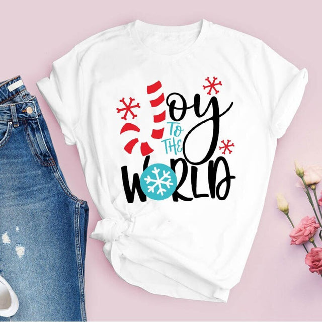 Damen-T-Shirt mit Weihnachtsaufdruck-Bombardina.de
