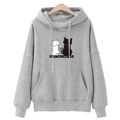 Damen-Kapuzenpullover mit Katzen-Print-Bombardina.de