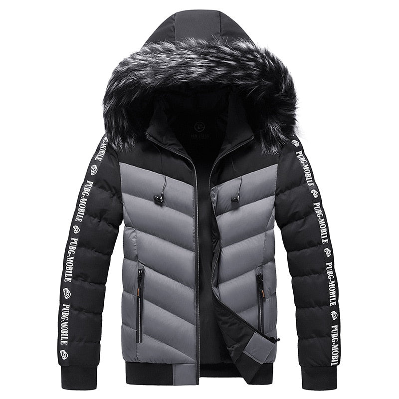 Herren zweifarbige Winterjacke-Bombardina.de