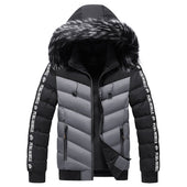 Herren zweifarbige Winterjacke-Bombardina.de