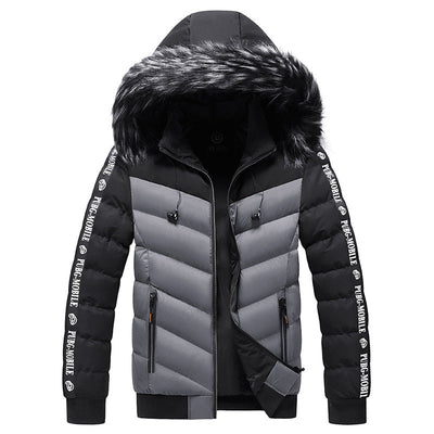 Herren zweifarbige Winterjacke-Bombardina.de