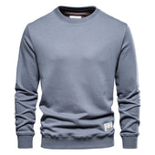 Herren-Sweatshirt ohne Reißverschluss mit einem Abzeichen-Bombardina.de