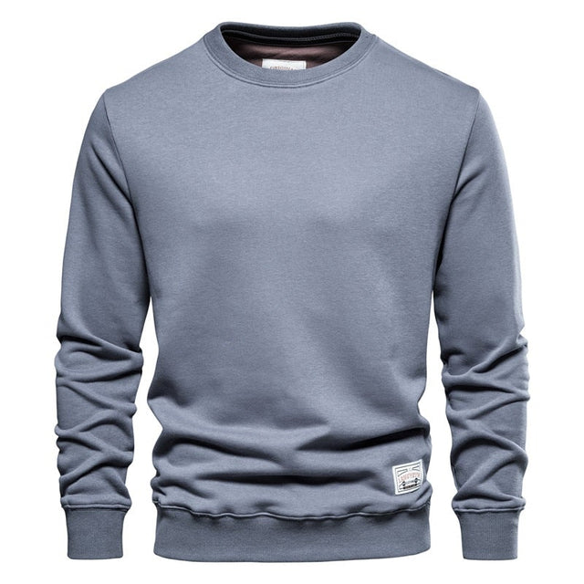 Herren-Sweatshirt ohne Reißverschluss mit einem Abzeichen-Bombardina.de