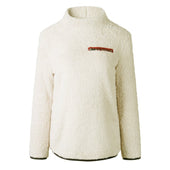 Damen-Fleece-Sweatshirt mit dekorativem Reißverschluss-Bombardina.de