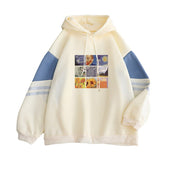 Damen-Sweatshirt mit Kapuze und Streifen an den Ärmeln-Bombardina.de
