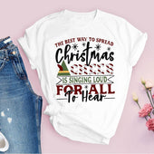 Damen-T-Shirt mit Weihnachtsaufdruck-Bombardina.de