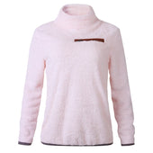 Damen-Fleece-Sweatshirt mit dekorativem Reißverschluss-Bombardina.de